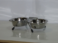 Подставка низкая с мет. мисками 0,25л (9001)