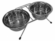 Подставка низкая с мет. мисками 0,18л (0883)