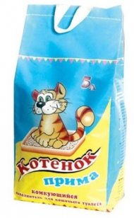 Наполнитель Котенок Прима 5л (4) комкущ.