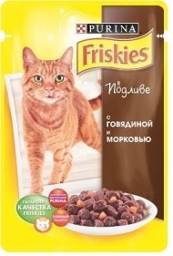 Корм Фрискис конс 85г говядина/морковь(20шт)