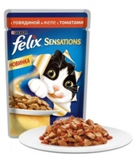 Феликс Sensations 85г говядина/томат