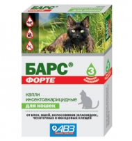 Капли Барс Форте д/кошек 1 пип (№3)