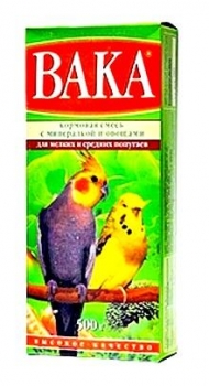Корм Вака Высокое качество д/мелк.и сред.попуг. 500гр (14)