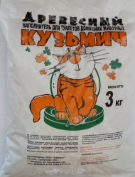 Наполнитель Кузьмич древесный 3кг (6)
