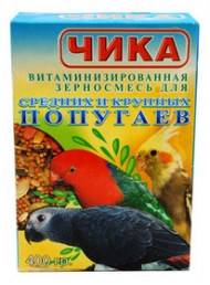 Корм Чика д/круп. и сред. попугаев 400г